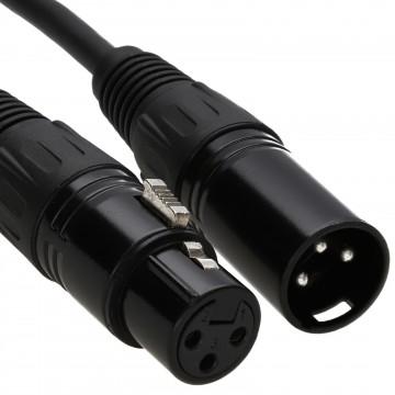 PULSE XLR Microphone Male to Female Audio Cable Black   1.5m