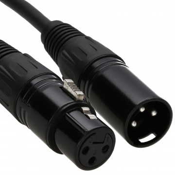 PULSE XLR Microphone Male to Female Audio Cable Black1m