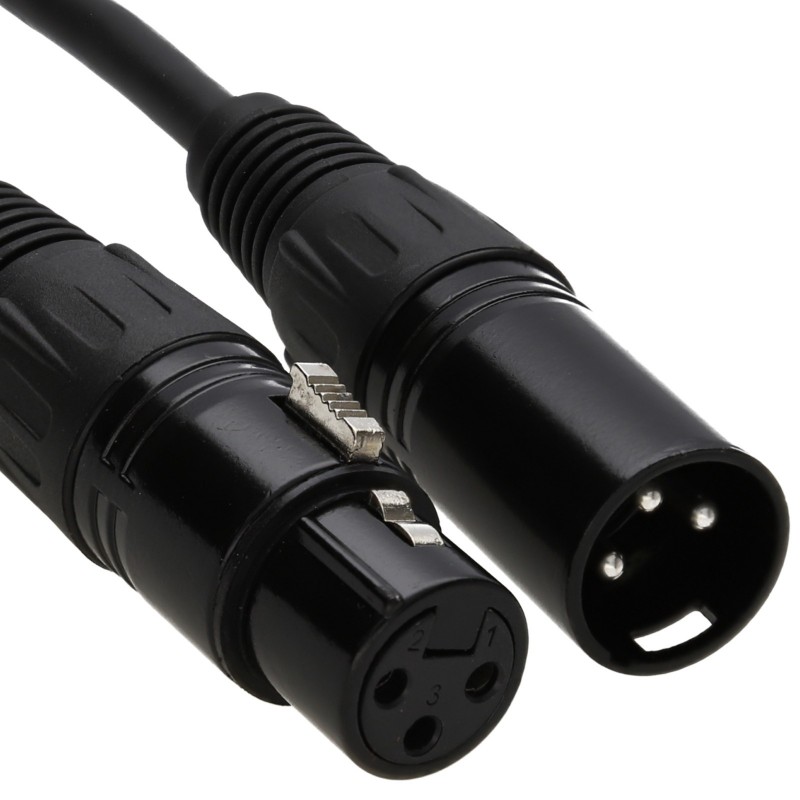 PULSE XLR Microphone Male to Female Audio Cable Black 3m