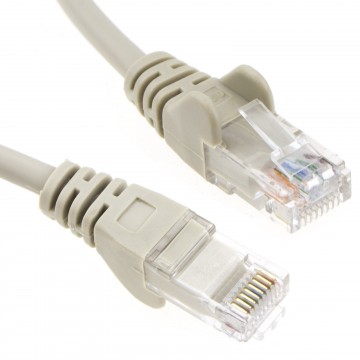 Grey Network Ethernet RJ45 Cat5E-CCA UTP PATCH 26AWG Cable Lead  3m