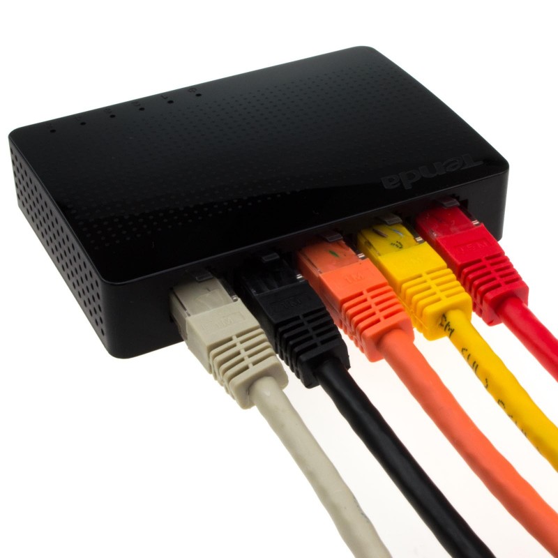 freiwerk Cable de Red Cat.6 1m Negro 5 x Cable Ethernet Lankabel Cat6 LAN Cable de Red Sftp Pimf Patch Cable 1000 Mbit s Compatible con Cat5 Cat5e Cat6a Cat7 Cat8 