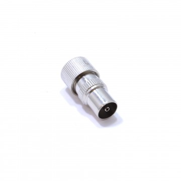 Toolless TV RF Push In Aerial Male Metal Plug for Coaxial Cable [10 Pack]