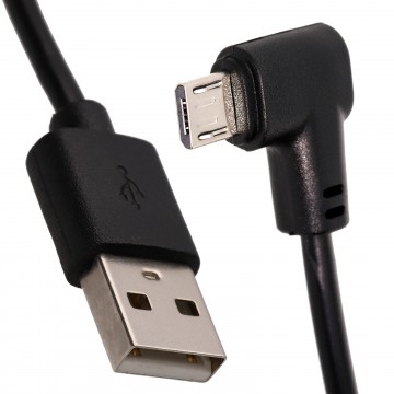 Right Angle USB to MICRO FAST CHARGE Phone/Gaming Charger Cable 22AWG 1m