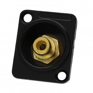 Brushed Aluminium Black Phono YELLOW Wall Faceplate D-Series Chasis Mount Insert