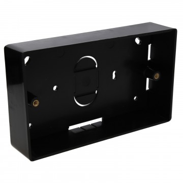 Surface Mount Back Box Pattress Box 2 Gang 32mm Black