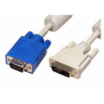 SVGA 15pin Male to DVI-I 24+5pin Male - 2m