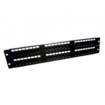 Cat6 Cat 6 RJ45 Patch Panel Rack Mountable 2U 48 Port