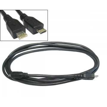 USB Micro A to USB Micro B 2m Cable Lead