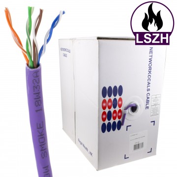 Low Smoke CAT5e-CCA LSZH LSOH UTP Ethernet Network Cable Reel Box 305m