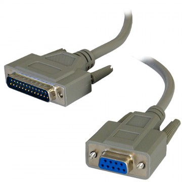 DB9 9 Pin Serial Female to 25 Pin Male Printer Data Cable 2m