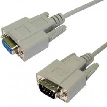 Serial RS232 Null Modem Cable DB9F to DB9M 9 pin - 2m
