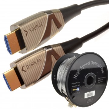 HDMI Active Optical Cable AOC Fiber Optic HDR 4K 2160P ULTRA SLIM  75m