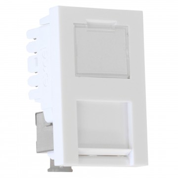 Excel LJ6C CAT6A Ethernet RJ45 SCREENED Module Keystone White [12 Pack]