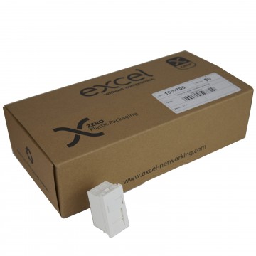 Excel Cat5e (UTP) Unscreened Euromod RJ45 Module White Trade [50 Pack]