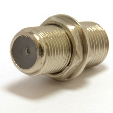 F Type Connector Coupler for Joining Satellite Virgin Cables with Nut