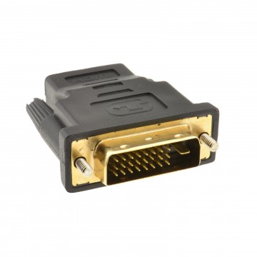 DVI-D 24+1 Male to HDMI Socket Adapter Converter Joiner GOLD