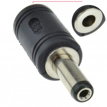 DC Jack Plug Converter 3.5mm x 1.3mm In Line Socket to 5.5mm x 2.1mm