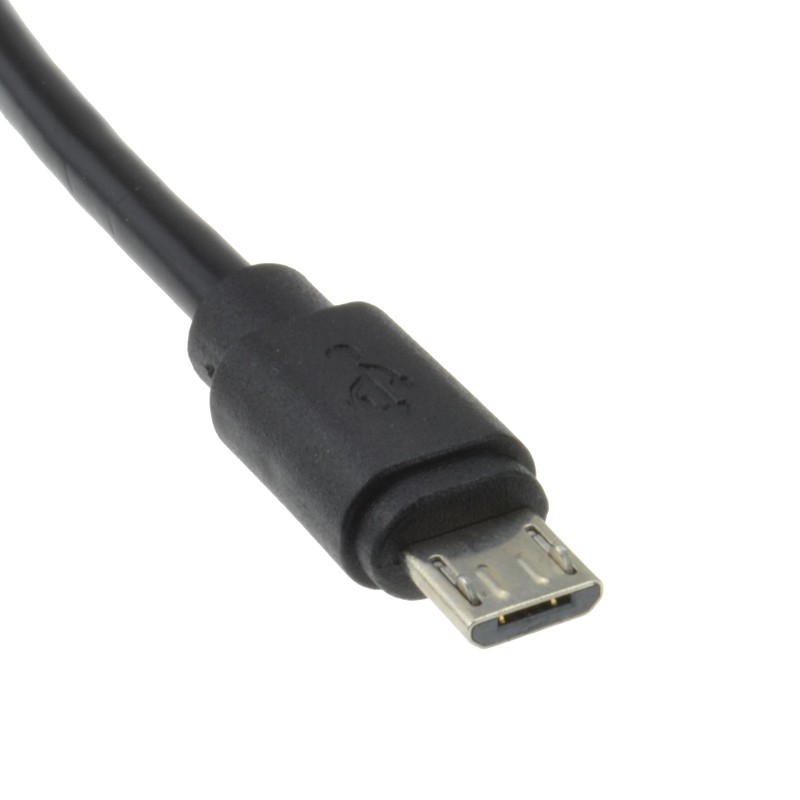 USB 2.0 A To MICRO B Data and Charging 24AWG Cable 0.6m 60cm Lead BLACK