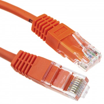 Orange Network Ethernet RJ45 Cat-5E UTP PATCH LAN COPPER Cable Lead  0.5m