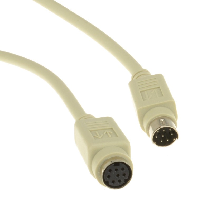 PS2 6 Pin Old Mouse or Keyboard Extension Cable Male to Female Lead 2m PS2 6 Pin Old Mouse or Keyboard Extension Cable Male to Female Lead 2m
