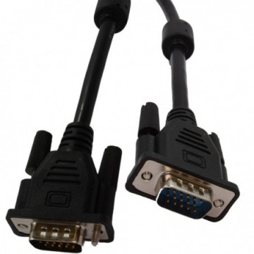SVGA PC Monitor Cable 15 Pin Male to Male VGA Lead  1m Black