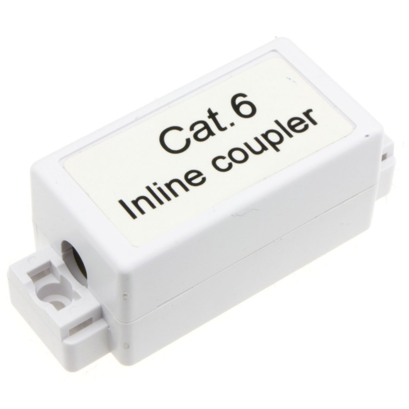 Inline Punch Down Coupler for Lan Cables CAT6 White