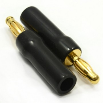 4mm Gold Banana Plug Pack Speaker Cable Connector - BLACK [SINGLE]