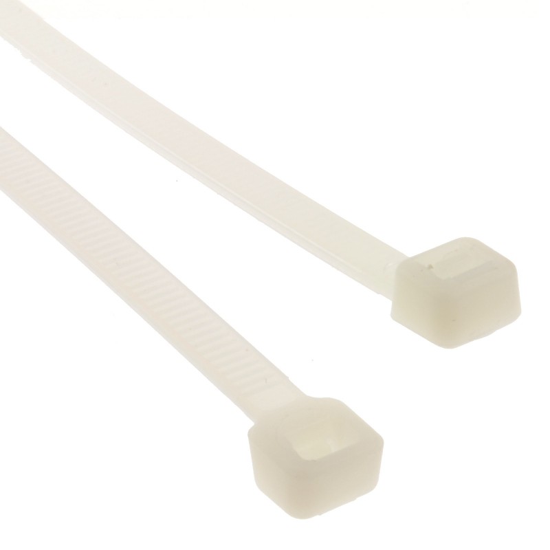 Natural Cable Ties 300mm x 4.5mm Nylon 66 UL Approved [100 Pack]