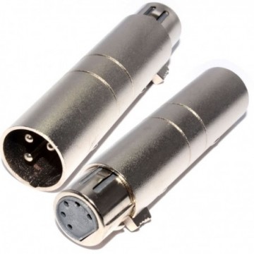 3 Pin Male XLR Pins to 5 Pin Female Holes DMX Plug Adapter