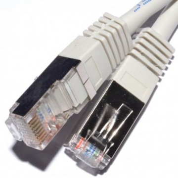 Network Cat5E FTP Ethernet LAN SHIELDED Patch Cable Lead 15m Grey