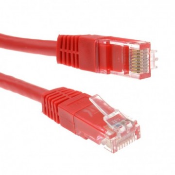 Red Network Ethernet RJ45 Cat-5E UTP PATCH LAN COPPER Cable   0.5m 50cm