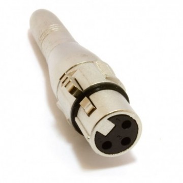 XLR Female Holes to 6.35mm MONO Jack Socket Adapter Converter