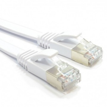 Cabling - CABLING® CAT 7 RJ45 Plat  Câble ethernet LAN,STP Vitesse 10 Go/s  - 5m - Blanc - Câble RJ45 - Rue du Commerce