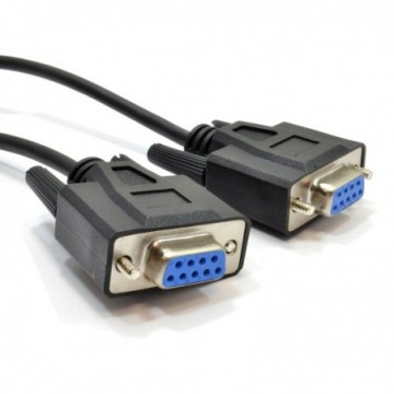 9 Pin DB9 Serial RS232 NULL Modem High Speed  Shielded Cable 3m