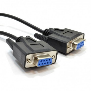 9 Pin DB9 Serial RS232 NULL Modem High Speed  Shielded Cable 5m