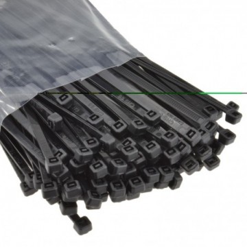 Black Cable Ties 120mm x 3.5mm Nylon 66 UL Approved [100 Pack]