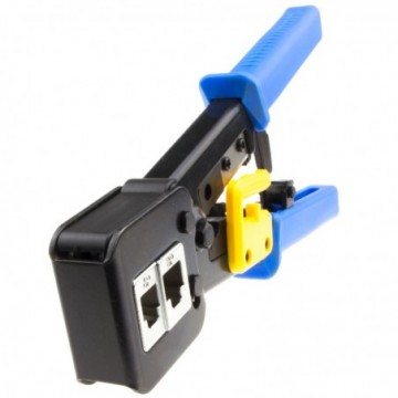 Professional RJ45 Ratchet EZ Crimper for Through Cat 5e Cat 6 RJ45 RJ11/RJ12