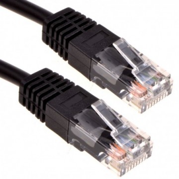 Black Network Ethernet RJ45 Cat-5E UTP PATCH LAN COPPER Cable Lead  1.5m