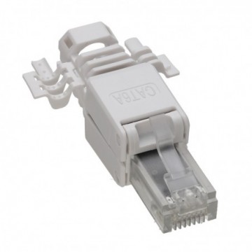 IDC Punch Down to RJ45 Plug for Cat6A Solid Network Ethernet Cable Connector