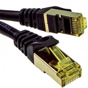 CAT7 600Mhz 10 Gigabit F/FTP Shielded RJ45 Network Ethernet Cable 15m Black