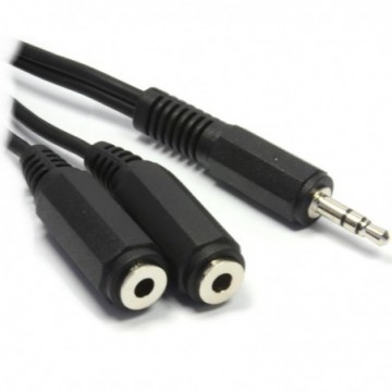 3.5mm Stereo Jack Plug to Twin 3.5mm Jack Sockets Splitter 0.5m 50cm