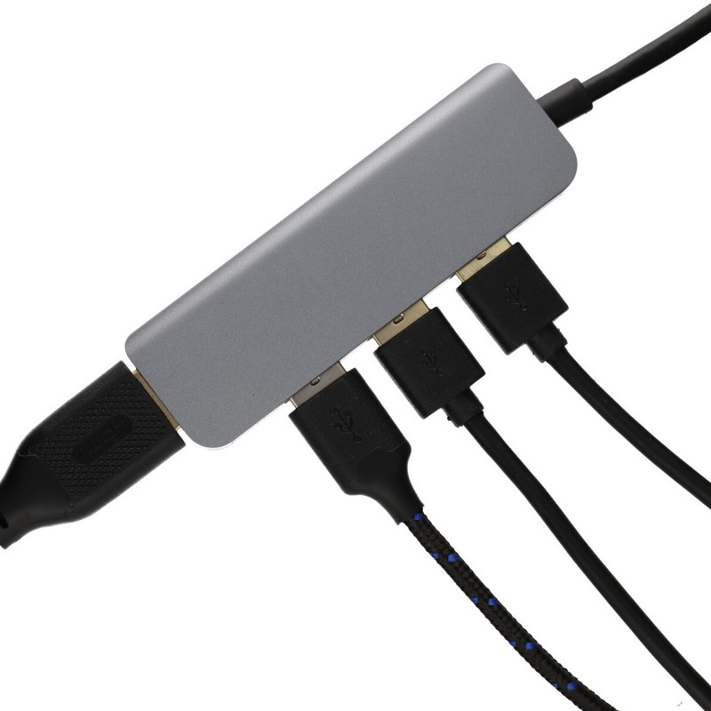 Adaptateur type C vers HDMI + double port USB hub 3.0 + port type