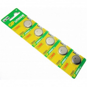 GP Cell Button Battery CR2025 3V [5 Pack]