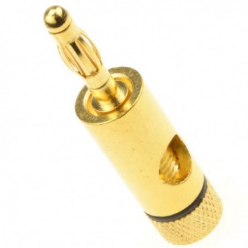 High Quality Gold 4mm Banana Plug for Speaker Cable Colour Coded Black