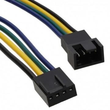 PWM Fan Extension Cable 4 Pin Male Plug to Female Socket 30cm Lead