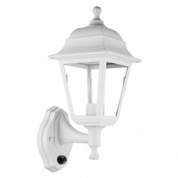 Wall-Mounted Lamp Outdoor Garden Light with Dusk to Dawn Sensor White