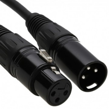 PULSE XLR Microphone Male to Female Audio Cable Black 50m