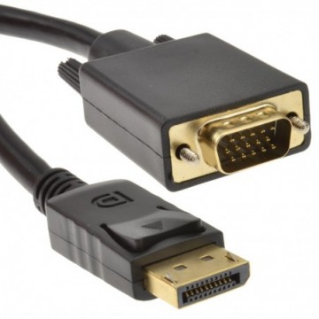 DisplayPort Plug to SVGA VGA 15 Pin DSUB PC to Monitor Cable Lead 2m