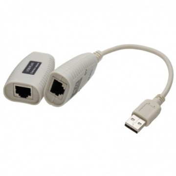USB 2.0 Extender over Data RJ45 Ethernet Cat5e/Cat6 Cable 50m