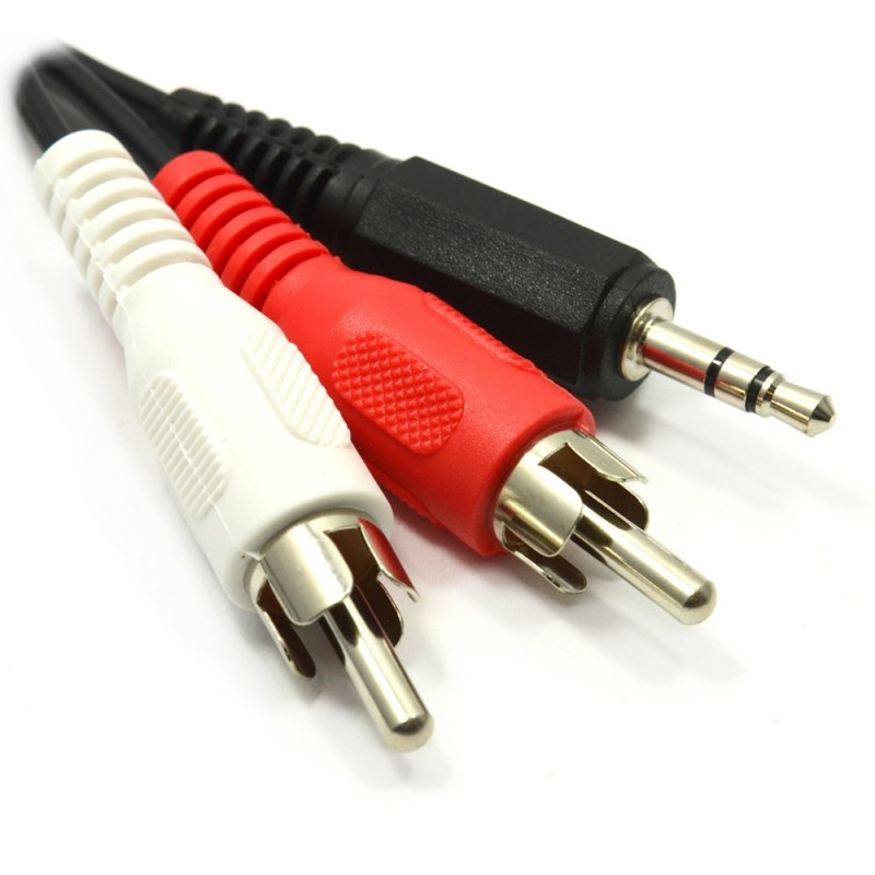 Pro Signal 3.5mm Stereo Jack to 2 x Phono Plugs Audio Cable 0.5m 50cm